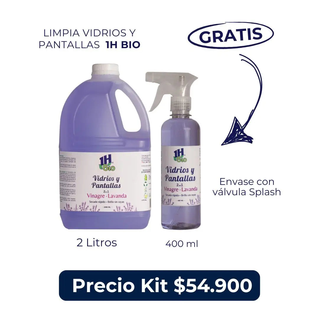 KIT Vidrios y pantallas 1HBio 2 L+spray